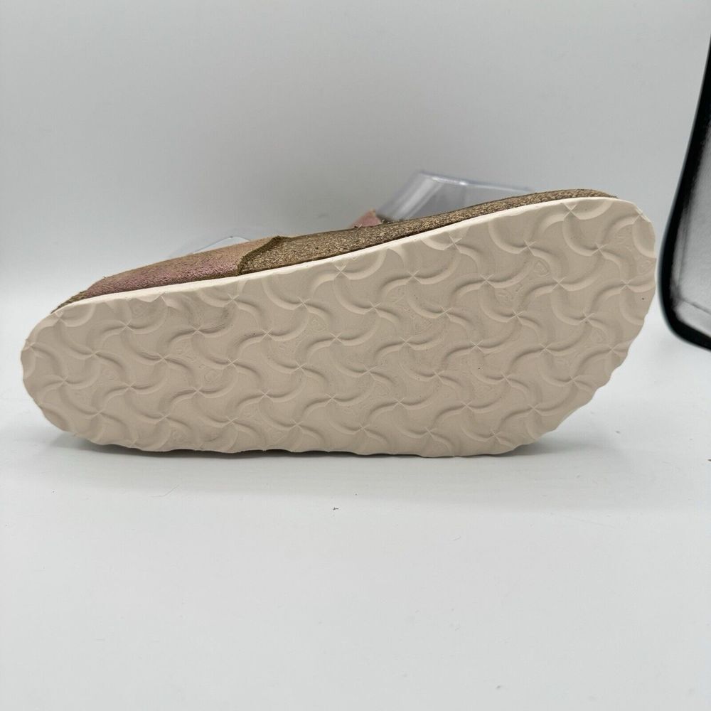 New Birkenstock Gizeh Sandals Washed Metallic Pink Leather Size US 6 Regular Fit - Picture 6 of 8